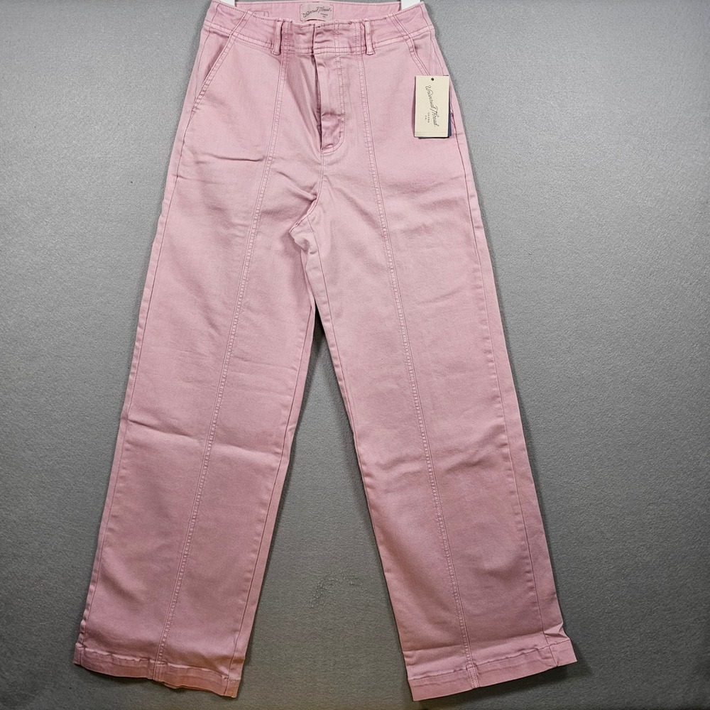 Universal Thread Women's High Rise Wide Leg Pants Pink Size 2 Stretch NWT